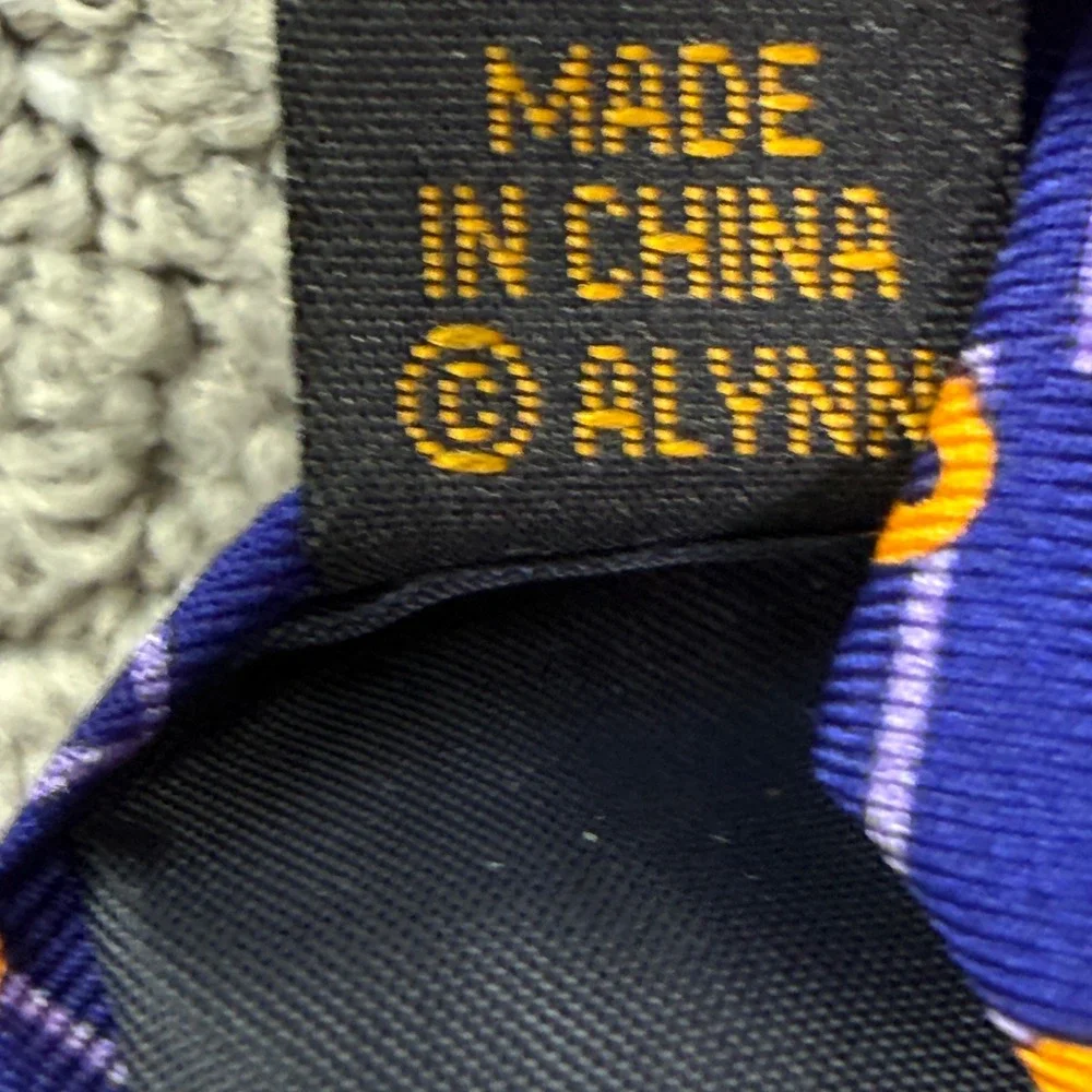 Alynn Necktie Mens OS Purple Gold Key Geometric Silk Business Preppy Novelty